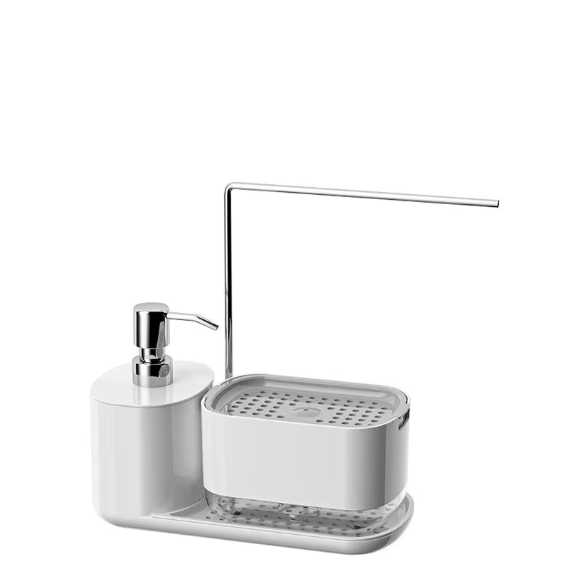 4-In-1 Kitchen Soap Dispenser Set with Dish Soap Holder Dish and Hand Soap Dispenser Kitchen Storage Organizer Kitchen Dispenser