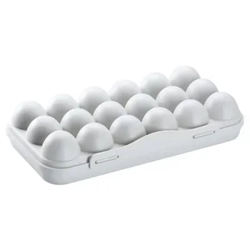 Egg Tray Holder with Cover Kitchen Storage Egg Container Refrigerator Preservation Flip Storage Box Household Kitchen Supplies