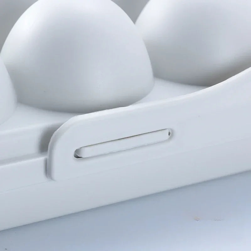 Egg Tray Holder with Cover Kitchen Storage Egg Container Refrigerator Preservation Flip Storage Box Household Kitchen Supplies
