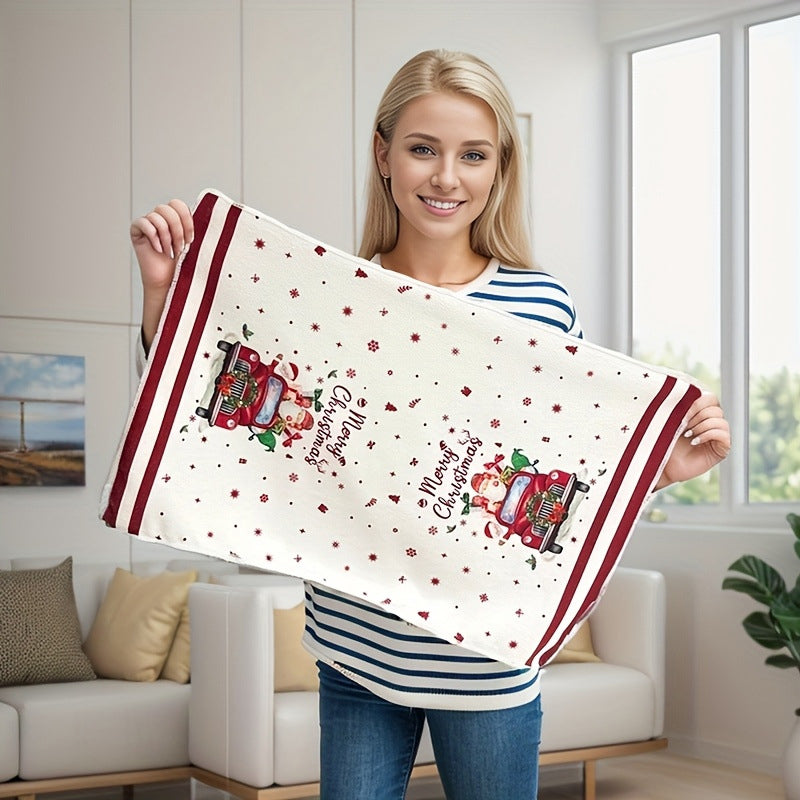 Christmas Kitchen Towels, Cute Absorbent Dish Cloths for Holiday Decor & Cleaning