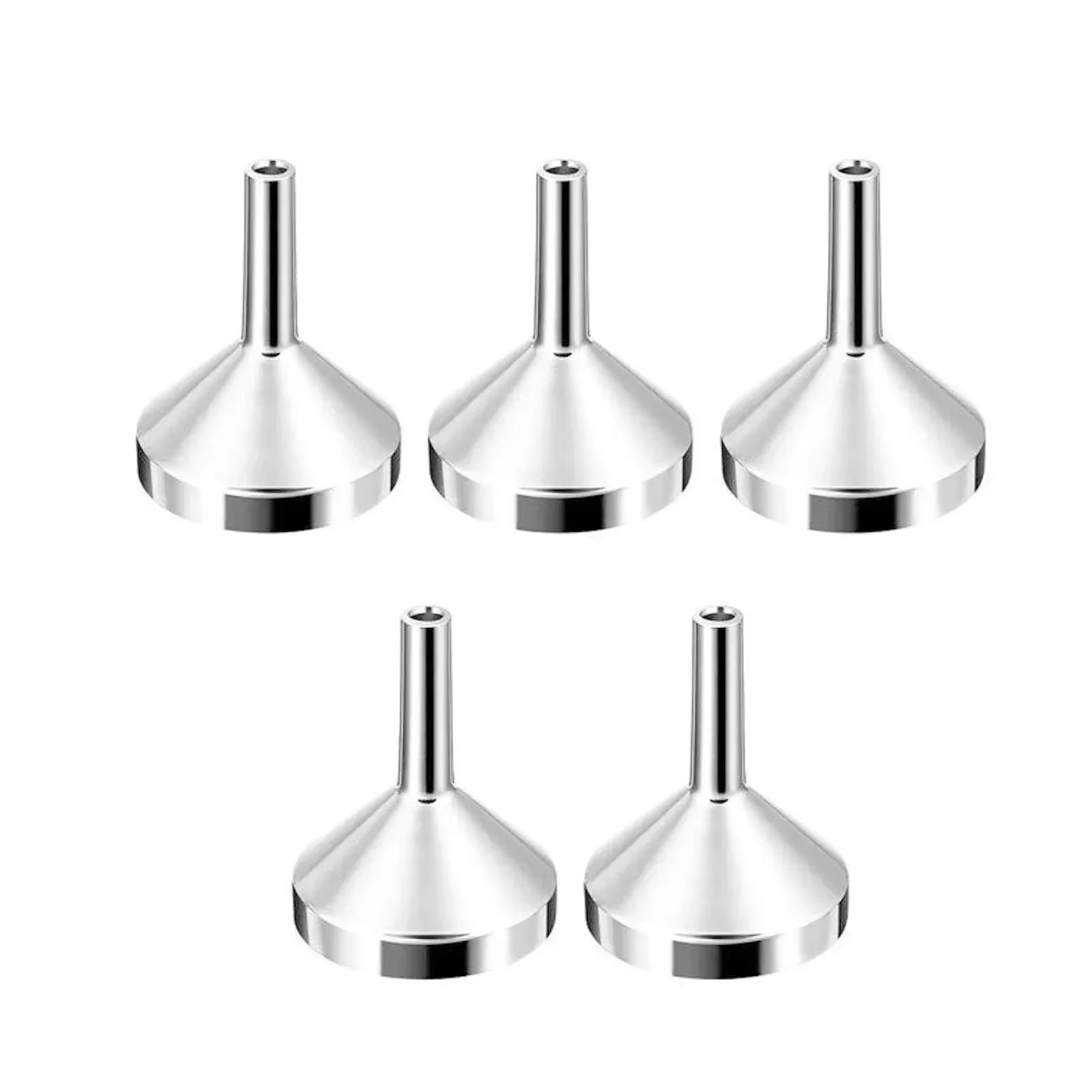 1/5Pcs Mini Metal Aluminum Funnel Kitchen Oil Liquid Funnel with Detachable Filter Wide Mouth Funnel for Canning Kitchen Tools