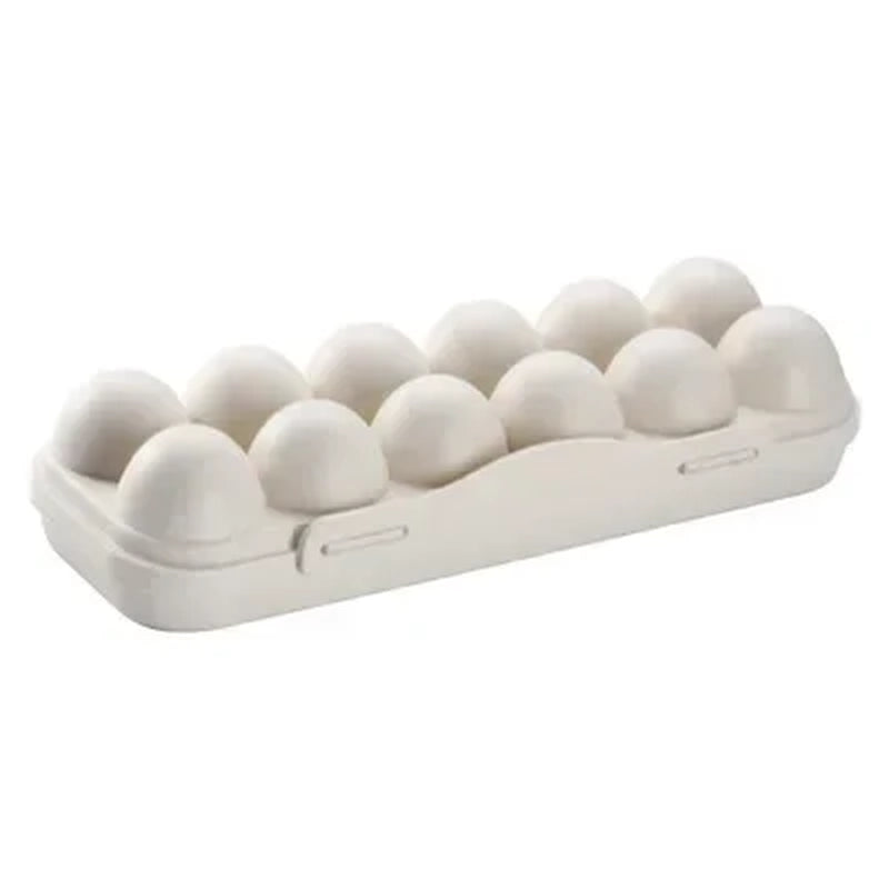 Egg Tray Holder with Cover Kitchen Storage Egg Container Refrigerator Preservation Flip Storage Box Household Kitchen Supplies